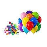 Bezente Assorted Rainbow Latex Balloons - 150 Pack 5 inch Multicolor Helium Balloons for Birthday Bridal Shower Wedding Rainbow Party Decorations