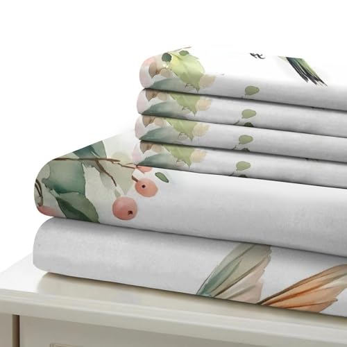 Parure de lit colibri et roses housse de couette microfibre 135x200cm pour adulte - 7