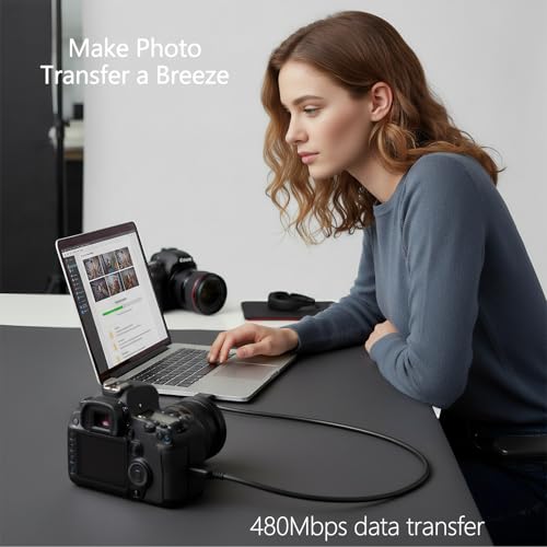 TwinkleHom 2Pack Mini USB Cable (1M) USB 2.0 Type A to Mini B High Speed Data Sync Charging Cord Compatible with Blue Yeti Microphone, GoPro Hero, Digital Camera, Dash Cam, PS3 Controller, MP3 Players - Image 2