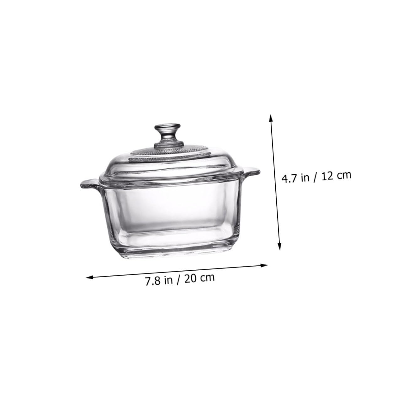 Kühlschrankschüssel aus Hitzebeständigem Glas mit 1l Fassungsvermögen und 2 Griffen Mikrowellengeeignete Auflaufform mit Deckel für Buffet und Snack Riegel