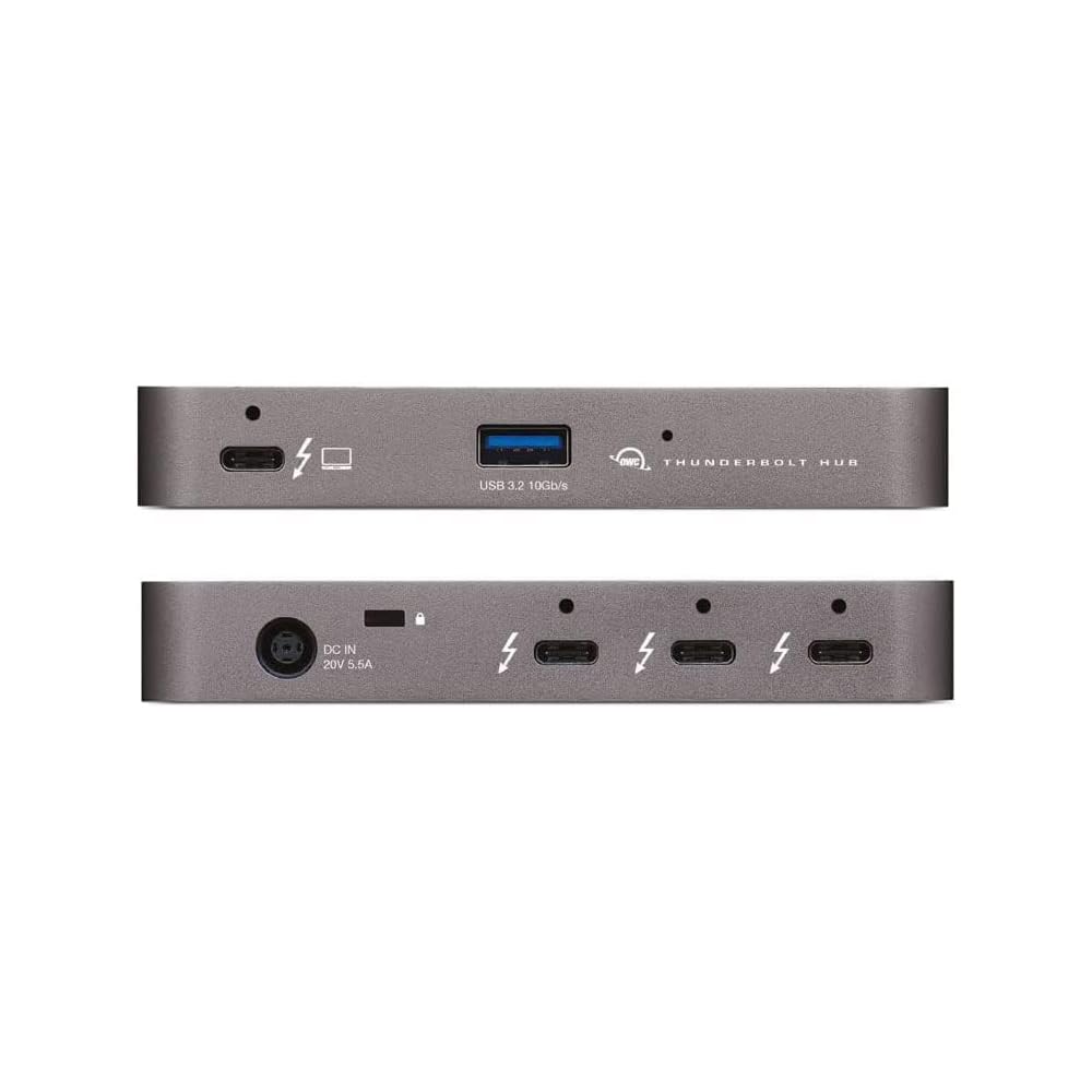 OWC Hub Thunderbolt 5 Porte 60W Ricarica - USB-C, USB 3.2 Gen 2 Tipo A, M1/M2 Mac, Mac e PC, USB4