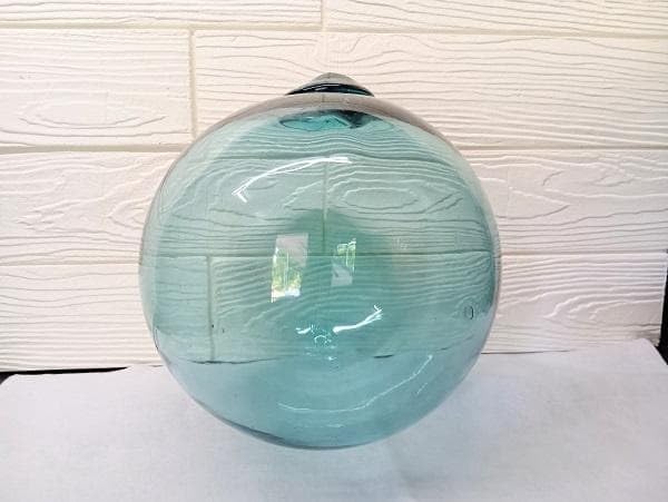 Amazon.co.jp: Yガラス浮き玉 青緑色 レトロ アンティーク 直径約22cm