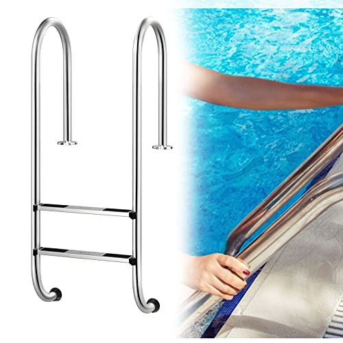 Escalera para piscina 2 peldaños acero inoxidable miniatura 1
