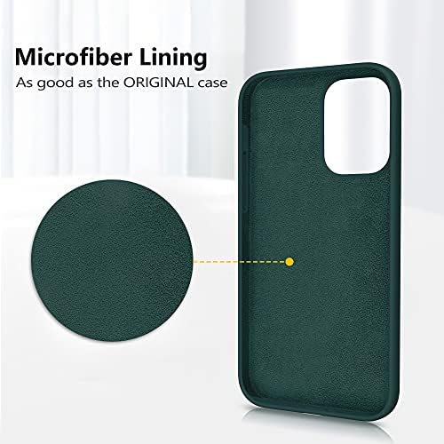 YATWIN Silicone Case for Samsung Galaxy A32 5G with Screen Protector, Soft-Touch, Shockproof, DustProof, Antiskid Full Body Armour Phone Cover for Samsung Galaxy A32 5G - Dark Green
