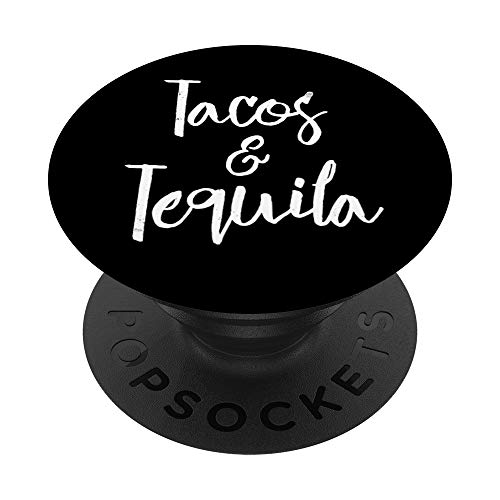 Tacos and Tequila Cute Cinco de Mayo Script PopSockets PopGrip: Swappable Grip for Phones & Tablets