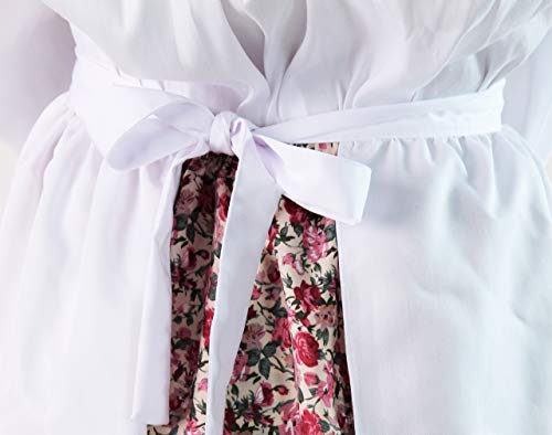 Making Believe Womens Classic Mop Cap And Apron Set, White #TOP3