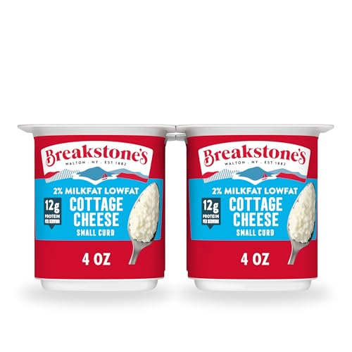 Breakstone's Lowfat Small Curd Cottage Cheese with 2% Milkfat, 4 oz Cup, 4 Ct