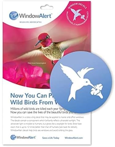 best bird anti collision window stickers that will surprise you 6 WindowAlert Hummingbird Anti-Collision Decal - UV-Reflective Window Decal to Protect Wild Birds from Glass Collisions - Made in The USA