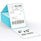 FungLam Direct Thermal Shipping Labels - Pack of 250 4x6 Thermal Labels Fanfold - Perforated and Strong Adhesive
