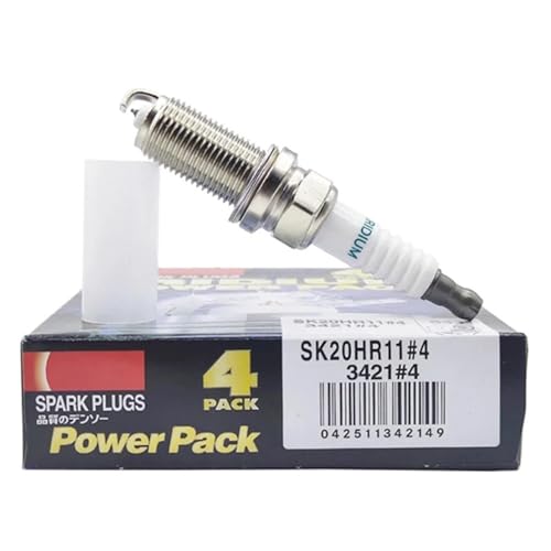 3421 SK20HR11 Iridium Spark Plug Set 4pcs 6pcs Compatible for Suzuki SX4 S-CROSS Vitara Toyota FJ Cruiser Fortuner Volvo S60 XC60 Dwarf Flat Base(4pcs)