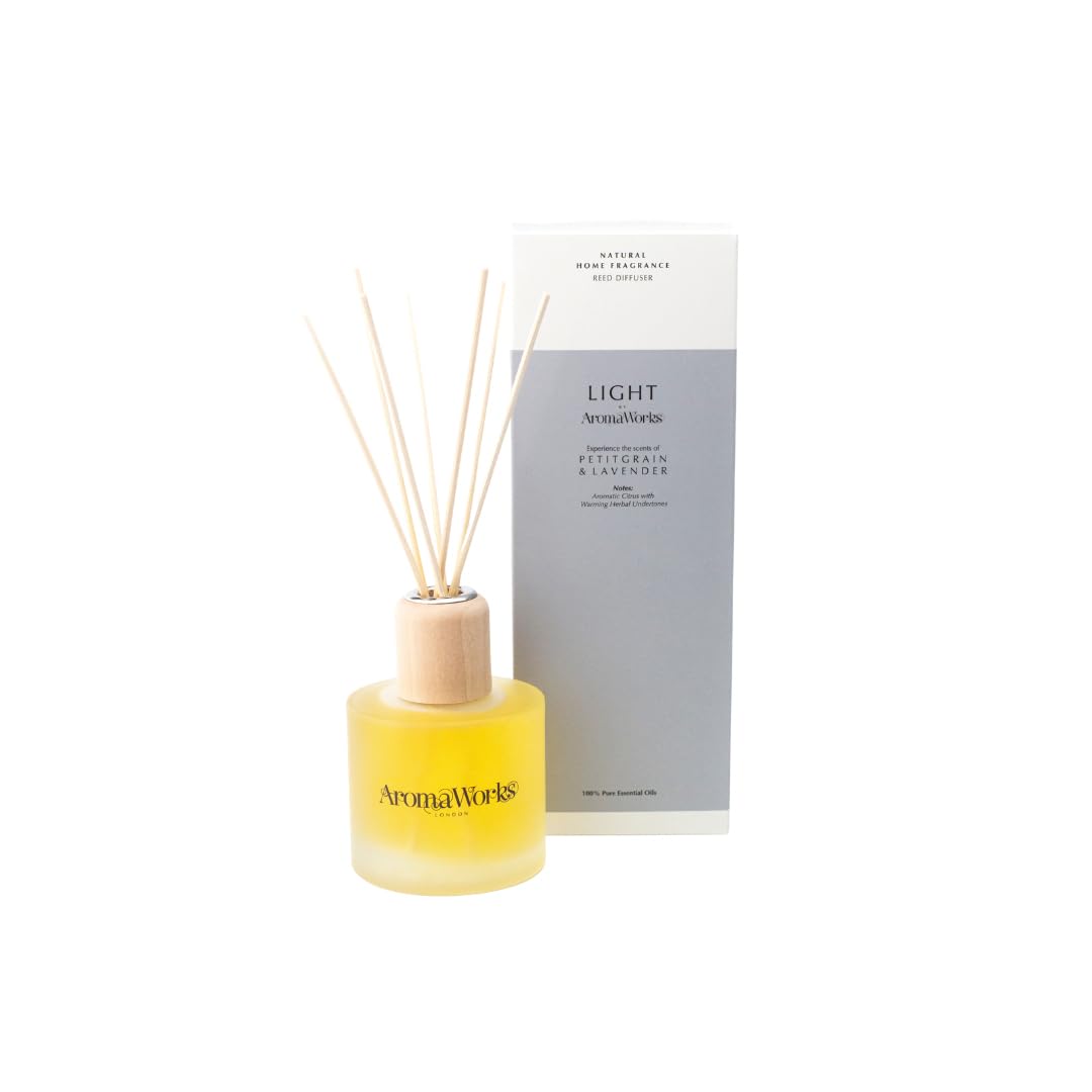 AromaWorks Light Reed Diffuser 200ml, Petitgrain & Lavender