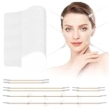 V Tape Lifting Visage Set 80 Bandes + 8 Cordons Élastiques,Transparent, Ajustable pour Con...