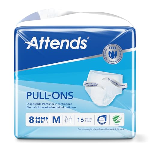 Attends Pull Ons 8 Inkontinenz-Unterhosen Medium –Verpackung mit 4 Packungen mit je 16 Stück