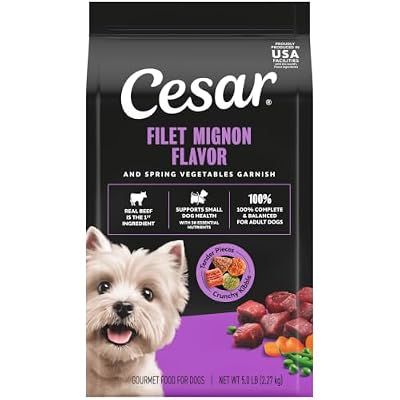 Cesar Small Breed Dry Dog Food, Filet Mignon & Spring Vegetable, 5 lb