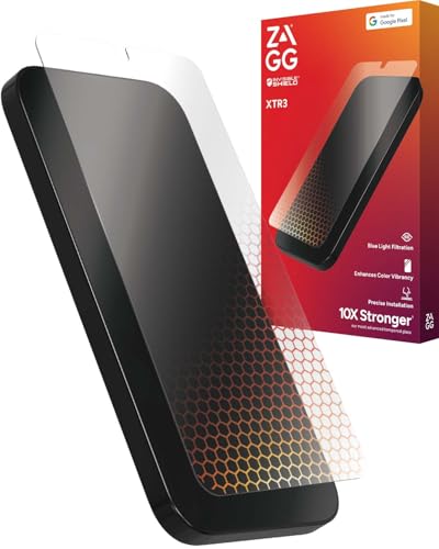 Image of ZAGG Glass XTR3 Google Pixel 9 / Pixel 9 Pro Screen Protector - 10X Stronger with Recycled Glass, Enhanced Eyesafe Blue Light Filter, Anti-Reflective, Easy Installation