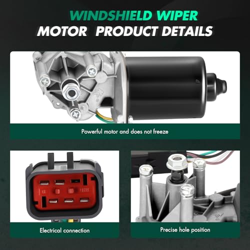 Image of SCITOO Windshield Wiper Motor Compatible For Jeep For TJ | Direct fit for 1997-2002 For Jeep For TJ|Replaces OE 227145|AA140442|WIP1651|4864892|5 Pins|Fit for Front Wiper Motor