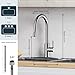 FORIOUS Chrome Kitchen Faucet with Pull Down Sprayer, High Arc Modern Classic Sink Faucet Stainless Steel with Deck Plate Fit for 1 or 3 Hole for Pot Filler Bar Farmhouse Laundry Rv
