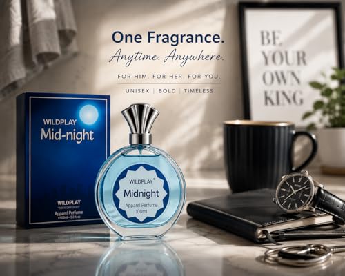 Image of Wildplay Midnight 100ml Perfume for Men & Women - Mysterious, Bold & Elegant Unisex Fragrance with Deep Floral and Woody Notes, Long-Lasting Scent, Perfect for Evening and Special Occasions