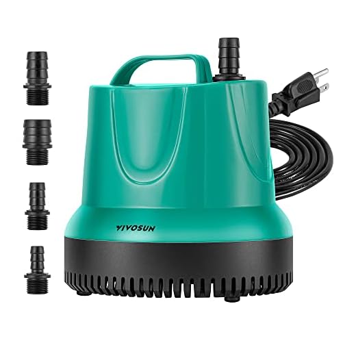VIVOSUN 850GPH 60W Submersible Pump for Fish Tank, Pond, Aquarium, Hydroponic Systems with 5ft Power Cord and 4 Nozzles