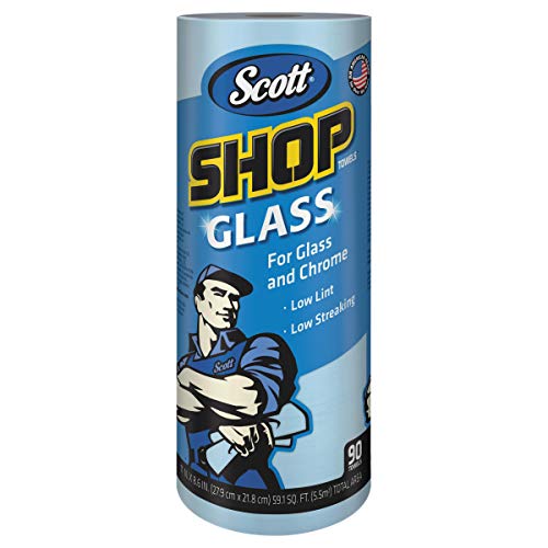 Scott 32896 Shop Towels, Glass, 1-Ply, 8.6" x 11", Blue, 90 Sheets per
