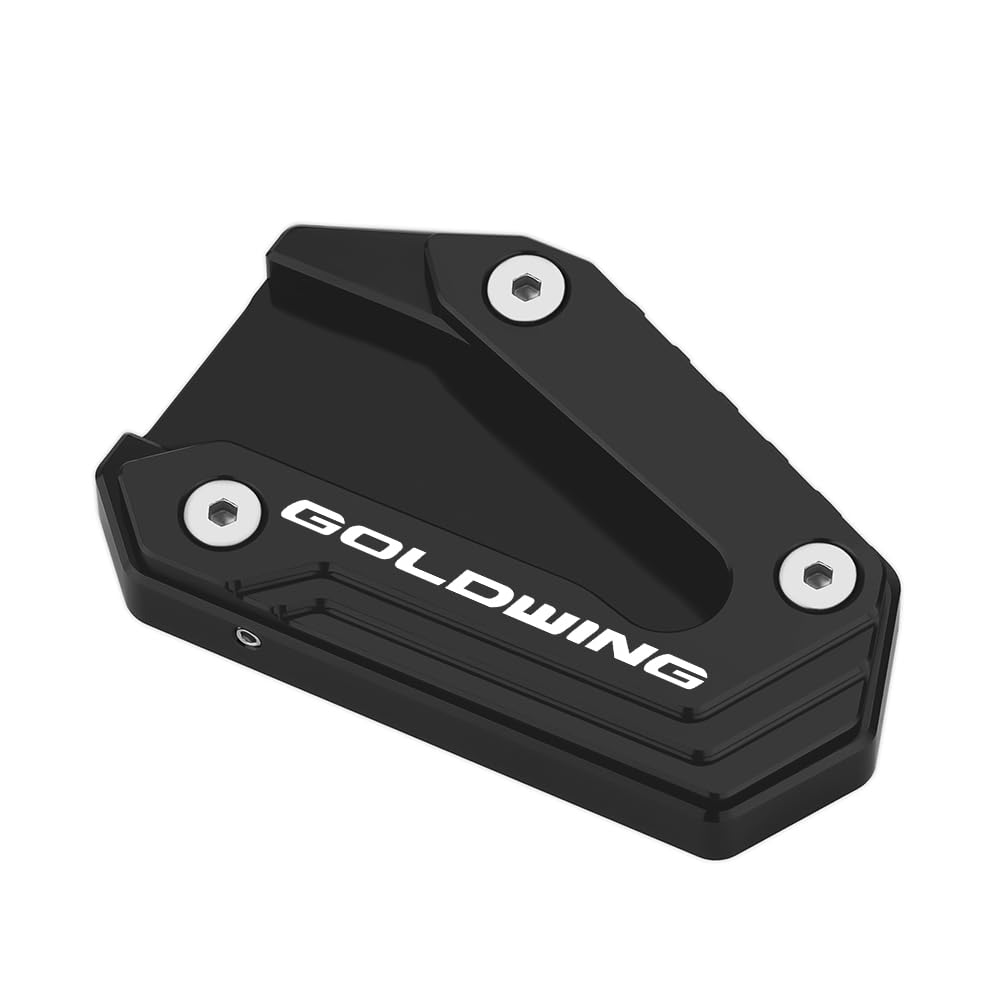 Modeer Supporto per Honda Goldwing GL1800 2002~2017, Supporto Laterale CNC per Moto, Cuscinetto di Prolunga per Piedi, Accessorio Goldwing GL 1800 (Nero)