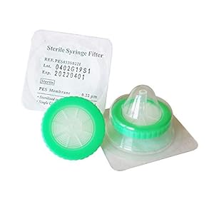 [CASE OF 25] Spuit Filters [Gesteriliseerd Individueel verpakt] PES Membraan Diameter 33mm poriegrootte 0.22μm door…
