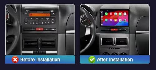 Radio Coche 2 DIN Android Auto Inalámbrico para Ford Fiesta 2009-2017 GPS 2