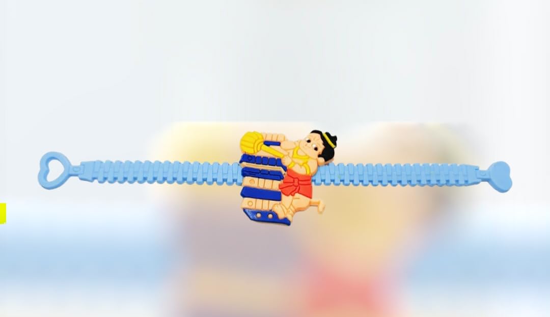 Kids Car Toy Rakhi Set of 3 - Cartoon Character Rakhi for Boys with Roli Chawal Detail View
