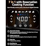 Kitchen Elite Digital Air Fryer Oven, Compact Cooker with Window, 7 Presets, Nonstick Basket for Fast Cooking, Easy Cleanup, 5.28 Quart, Black