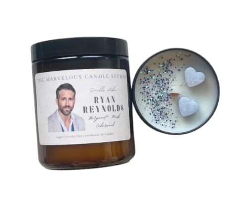 Smells Like Ryan Reynolds Vegan Candles | Pop Culture Gifts | Celebrity Candles | Birthday Gift Ideas | Funny Novelty Gift (8oz Candle)