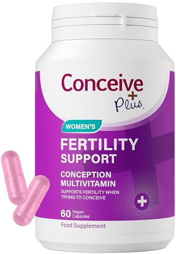 CONCEIVE PLUS Fertility Supplements for Women | Support Hormone Balance Regulation & Female Reproductive System | 21 Prenatal Vitamins for Women | Folic Acid Maca Root Myo-Inositol | 60 Capsules