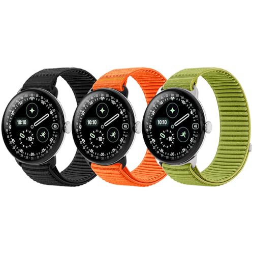 SimpleThings Sportarmband für Pixel Watch 4 3 (45mm) Armband Sport Loop Nylonband für Google Watch 3/4 (45mm) Herren Damen Atmungsaktive Weiche
