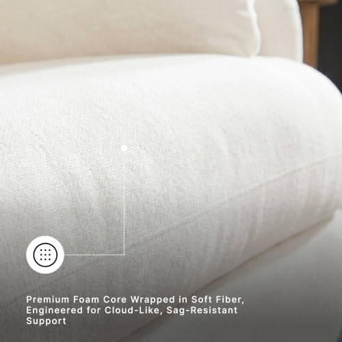 Image of Signature Design by Ashley Modmax Contemporary Swivel Glider Nursery Recliner, Stain-Resistant Next-Gen Nuvella Performance Fabric Rocking Chair for Living Room, Beige, 42 inch W