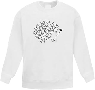Azeeda 'Love Heart Hedgehog' Kid's Sweatshirt/Jumper (9-11 Years) (KW00051790)