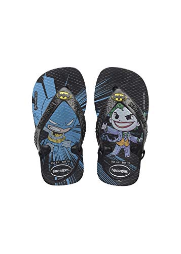 Chinelo Herois, Havaianas, Bebê Unissex, Preto/Preto, 25/26