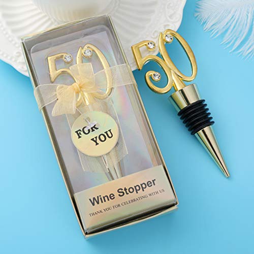 24 pcs 50th Wine Bottle Stopper Wedding Anniversary Favor Birthday Party Decoration,Wedding Favors