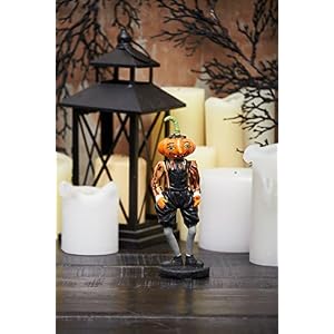 C&F Home Gilbert Pumpkin Spooky Halloween Figure Figurine Gathered Traditions Joe Spencer Figure Figurine Living Room Desk End Table Fireplace Mantel Decor Decoration Black CF Home Gilbert Pumpkin Spooky Halloween Figure Figurine Gathered Traditions Joe Spencer Figure Figurine Living Room Desk End Table Fireplace Mantel Decor Decoration Black