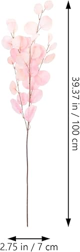 Miniatura 6 de GANAZONO Plantas artificiales, 2 tallos de eucalipto artificiales, hojas de eucalipto de otoño, palillos de plantas de eucalipto, ramas de