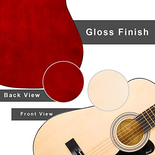 Image of JUAREZ 96.52 cm (38 Inch) Acoustic Guitar with Dual Action Truss Rod, JRZ38C-CTR-NAT Bag, Picks, Allen Key, Extra String Set, Natural