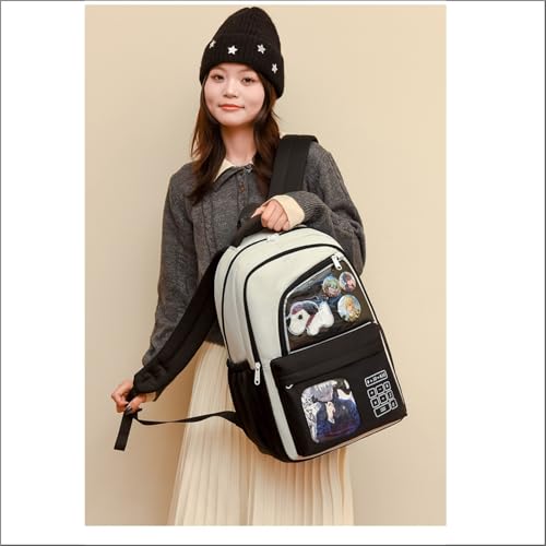 Image of Tinytot 30 Litre Japanese Korean Style School Bag Water-Resistant Laptop & Travel Backpack - Unisex Large 18 Inches Multipurpose Student Backpack for Boys & Girls, Men & Women
