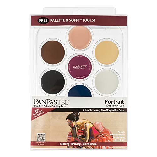 Panpastel 30073 Ultra Soft Artist Pastel 7 Color Portrait Starter Kit W/Sofft Tools & Palette Tray #TOP23
