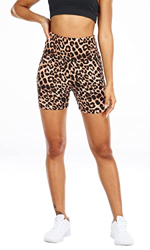 Image of FULLSOFT High Waisted Biker Shorts for Women-5 inch Tummy Control Fitness Athletic Workout Running Yoga Gym Shorts