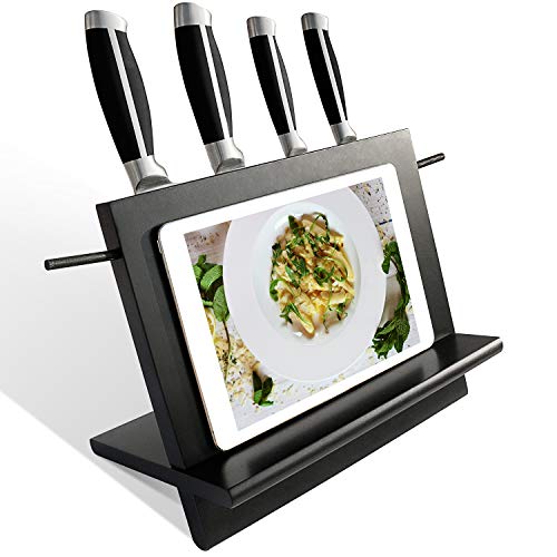 Magnetic Knife Block, Magnetic Knife Holder, Knife Rack with Double Side Strong Magnetic for Knife Organize and Storage,Black