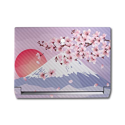 Image of MightySkins Carbon Fiber Skin Compatible with Alienware M17 R5 (2022) Full Wrap Kit - Fuji Sunset | Protective, Durable Textured Carbon Fiber Finish | Easy to Apply & Change Styles | Made in The USA