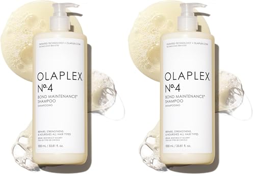 Image of Olaplex Nº. 4 Bond Maintenance Shampoo: Reduces Breakage & Strengthens Hair | Hydrates,Smooths & Detangles | For Coily,Curly,Straight,and Wavy,1000 mL / 33.8 Fl Oz,(Pack of 2)
