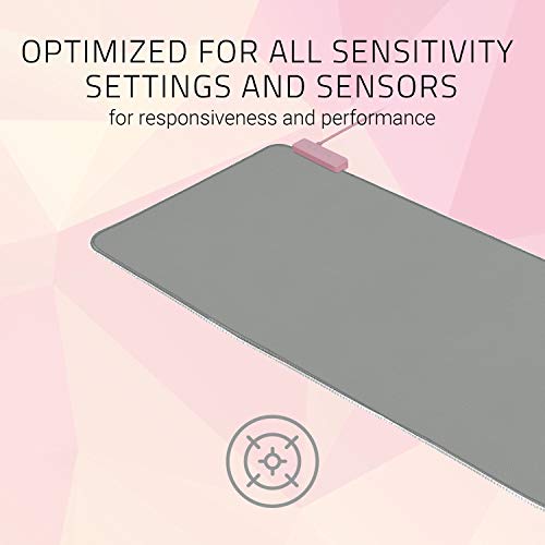 Razer Goliathus Extended Chroma Gaming Mousepad: Customizable Chroma RGB Lighting - Soft, Cloth Material - Balanced Control & Speed - Non-Slip Rubber Base - Quartz Pink by Razer - Image 5