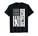 Funny Softball Dad US Flag For Dad Men Patriotic Fathers Day T-Shirt