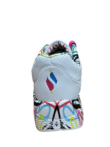 Skechers Uno Lite Lovely Luv, Scarpe Da Ginnastica Bambine E Ragazze, Bianca White Synthetic H Pink Trim, 39 Eu - 3