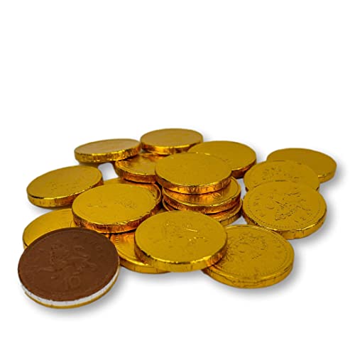 50 Milk Chocolate Gold Coins Christmas Party Bag Chocolate Sweets by The Sweet Treat Gifting Co.