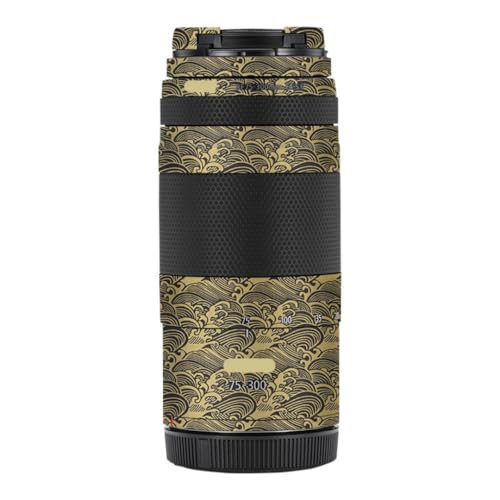 Autocollant objectif Canon RF 75-300mm F4-5.6 protège contre rayures doré
